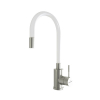 Смеситель для кухни 35k MIXLINE MLSS-0325 БЕЛЫЙ гибкий силиконовый излив Ника