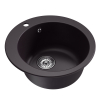 Мойкa ML-GM13 круглая, шоколад (345), 495мм (глуб. чаши 200) Ника