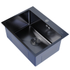 Мойка настол.монтаж 60х45 (3,0) вып 3 1/2  MIXLINE PRO 22см с сифоном (черный графит) Ника